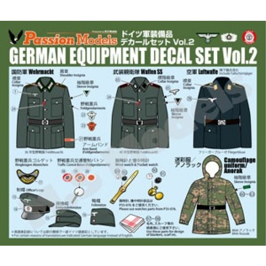 1/35 WWII German Army Equipment Decal set #2 (water-slide) 1/35 WWII German Army Equipment Decal set #2 (water-slide)