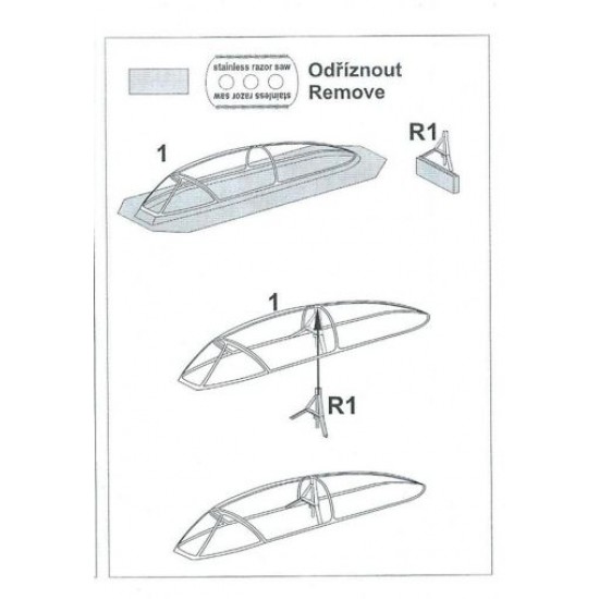 1/72 Boeing B-47 E Clamshell Vacform Canopy set for Hasegawa kit 1/72 Boeing B-47 E Clamshell Vacform Canopy set for Hasegawa kit