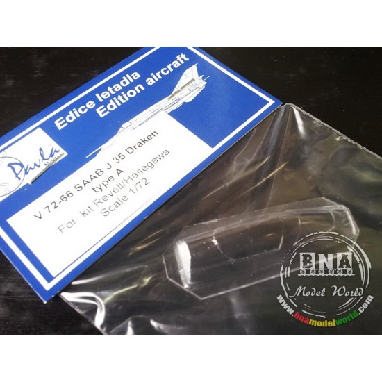 1/72 Saab J35E Draken Vacu-Formed Canopy for Revell/Hasegawa kit 1/72 Saab J35E Draken Vacu-Formed Canopy for Revell/Hasegawa kit
