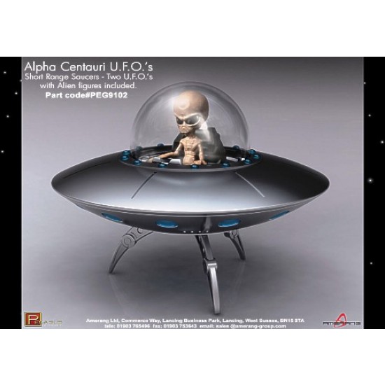 1/32 Alpha Centauri UFOs Short Range Saucers (2 UFO w/Alien Figures) 1/32 Alpha Centauri UFOs Short Range Saucers (2 UFO w/Alien Figures)