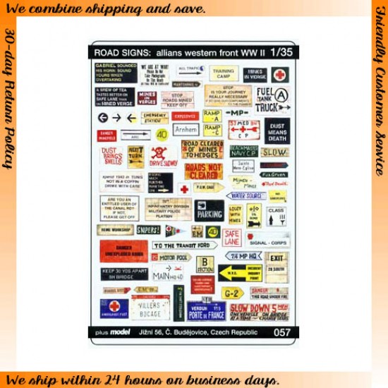 1/35 Road Signs: WWII Allied Western Front 1/35 Road Signs: WWII Allied Western Front