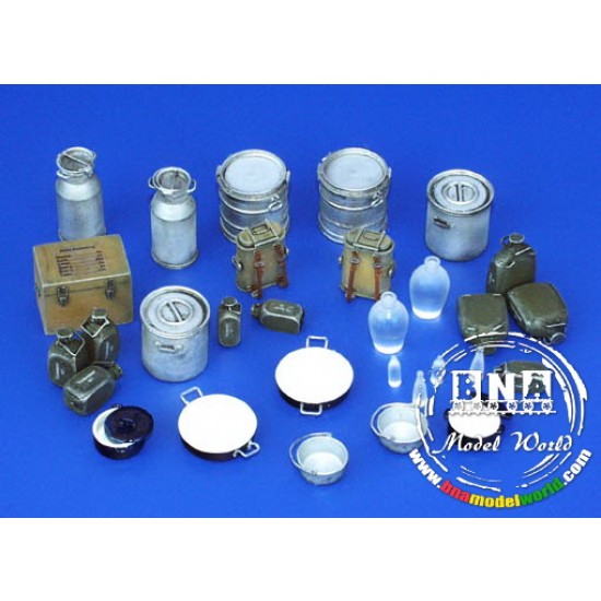1/35 WWII German Kitchen Crockery Equipment 1/35 WWII German Kitchen Crockery Equipment