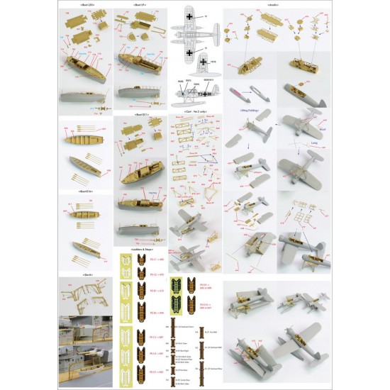 1/200 DKM Bismarck 1941 Super Detail Set w/Wooden Deck for Trumpeter kit 1/200 DKM Bismarck 1941 Super Detail Set w/Wooden Deck for Trumpeter kit