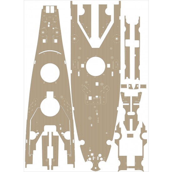1/200 USS BB-63 Missouri 1945 Detail set for Trumpeter (Teak Tone Wood Deck+PE+Barrels...) 1/200 USS BB-63 Missouri 1945 Detail set for Trumpeter (Teak Tone Wood Deck+PE+Barrels...)
