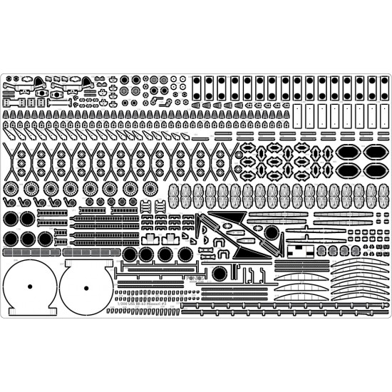 1/200 USS BB-63 Missouri 1945 Detail set for Trumpeter (Teak Tone Wood Deck+PE+Barrels...) 1/200 USS BB-63 Missouri 1945 Detail set for Trumpeter (Teak Tone Wood Deck+PE+Barrels...)