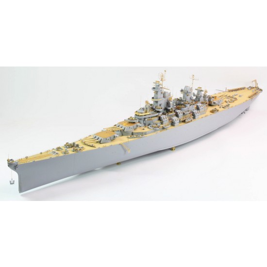 1/200 USS BB-63 Missouri 1945 Detail set for Trumpeter (Teak Tone Wood Deck+PE+Barrels...) 1/200 USS BB-63 Missouri 1945 Detail set for Trumpeter (Teak Tone Wood Deck+PE+Barrels...)