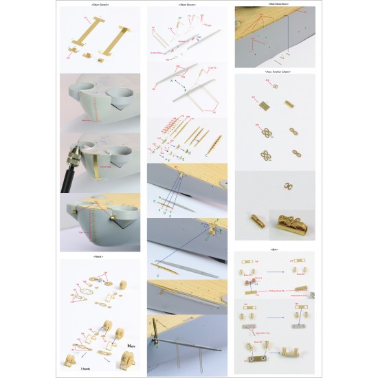 1/200 USS BB-63 Missouri 1945 Detail set for Trumpeter (Teak Tone Wood Deck+PE+Barrels...) 1/200 USS BB-63 Missouri 1945 Detail set for Trumpeter (Teak Tone Wood Deck+PE+Barrels...)