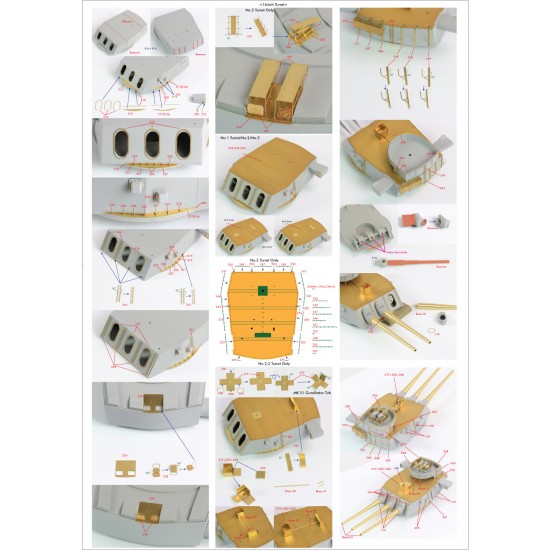 1/200 USS BB-63 Missouri 1945 Detail set for Trumpeter (Teak Tone Wood Deck+PE+Barrels...) 1/200 USS BB-63 Missouri 1945 Detail set for Trumpeter (Teak Tone Wood Deck+PE+Barrels...)
