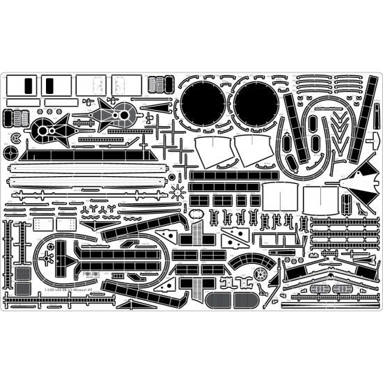 1/200 USS BB-63 Missouri 1945 Detail set for Trumpeter (20B Blue Deck+PE+Barrels...) 1/200 USS BB-63 Missouri 1945 Detail set for Trumpeter (20B Blue Deck+PE+Barrels...)
