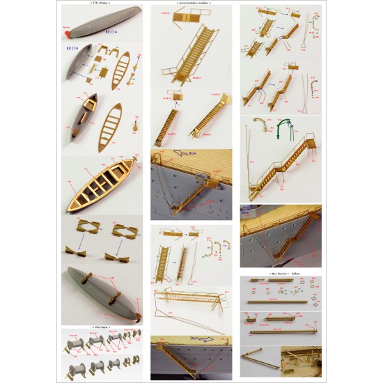 1/200 HMS Nelson Super Detail-up Set for Trumpeter Nelson kit #03708