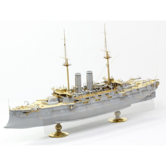 1/200 IJN Mikasa 1905 Detail Set w/Wooden Deck for Merit International #62004/Trumpeter 1/200 IJN Mikasa 1905 Detail Set w/Wooden Deck for Merit International #62004/Trumpeter