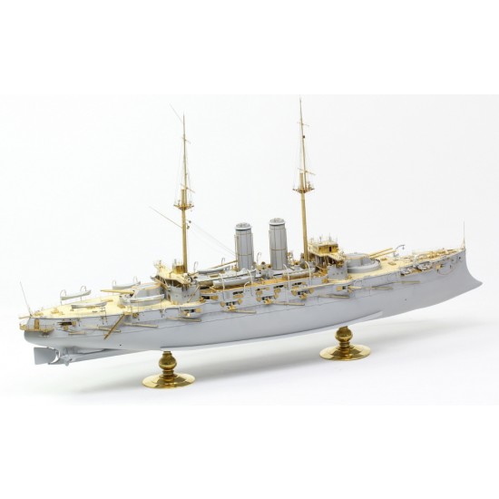 1/200 IJN Mikasa 1905 Detail Set w/Wooden Deck for Merit International #62004/Trumpeter 1/200 IJN Mikasa 1905 Detail Set w/Wooden Deck for Merit International #62004/Trumpeter