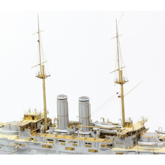 1/200 IJN Mikasa 1905 Detail Set w/Wooden Deck for Merit International #62004/Trumpeter 1/200 IJN Mikasa 1905 Detail Set w/Wooden Deck for Merit International #62004/Trumpeter