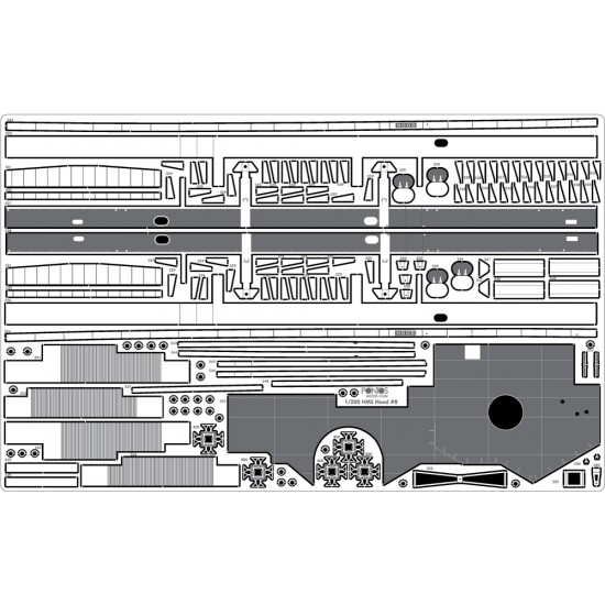 1/200 HMS Hood 1941 Detail-up Set w/Wooden Deck for Trumpeter kit 1/200 HMS Hood 1941 Detail-up Set w/Wooden Deck for Trumpeter kit