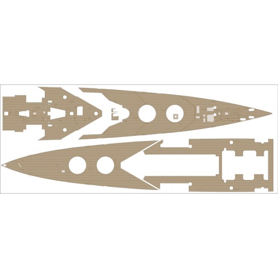 1/200 HMS Hood 1941 Detail-up Set w/Wooden Deck for Trumpeter kit 1/200 HMS Hood 1941 Detail-up Set w/Wooden Deck for Trumpeter kit