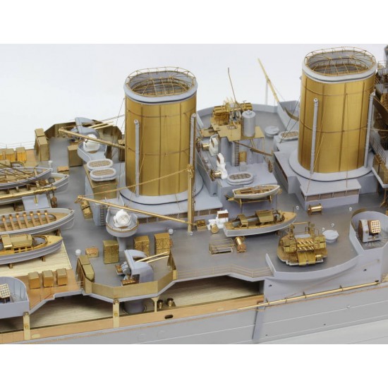 1/200 HMS Hood 1941 Detail-up Set w/Wooden Deck for Trumpeter kit 1/200 HMS Hood 1941 Detail-up Set w/Wooden Deck for Trumpeter kit