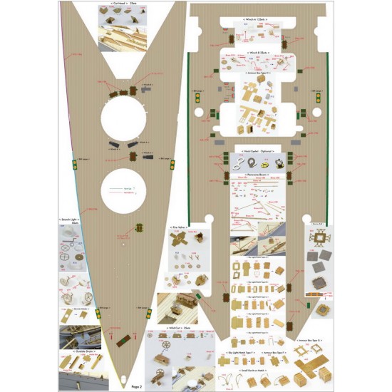 1/200 HMS Hood 1941 Detail-up Set w/Wooden Deck for Trumpeter kit 1/200 HMS Hood 1941 Detail-up Set w/Wooden Deck for Trumpeter kit