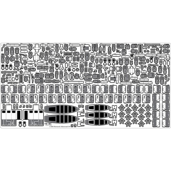 1/200 Bismarck 1941 Ultimate Advanced Detail-Up Set for Trumpeter kit 1/200 Bismarck 1941 Ultimate Advanced Detail-Up Set for Trumpeter kit