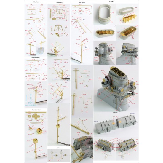 1/200 Bismarck 1941 Ultimate Advanced Detail-Up Set for Trumpeter kit 1/200 Bismarck 1941 Ultimate Advanced Detail-Up Set for Trumpeter kit