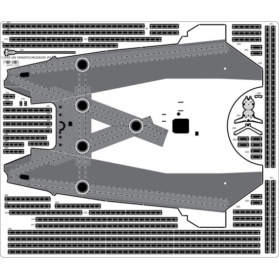 1/350 IJN Yamato 1945 Detail-up Set Version 2 (New Tool) for Tamiya kit