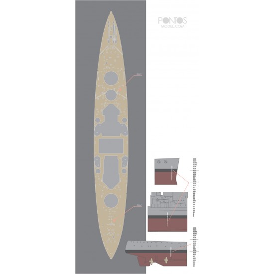 1/350 HMS King George V Wooden Deck set & Dry Transfer for Tamiya kit 1/350 HMS King George V Wooden Deck set & Dry Transfer for Tamiya kit