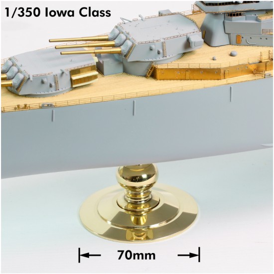 Buffed and Polished Solid Brass Pedestals Type 70 for 1/350 or Larger Ship models