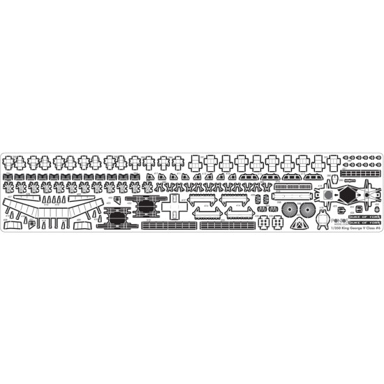 1/350 HMS Duke of York 1943 Detail-up set for Tamiya Prince of Wales kit 1/350 HMS Duke of York 1943 Detail-up set for Tamiya Prince of Wales kit