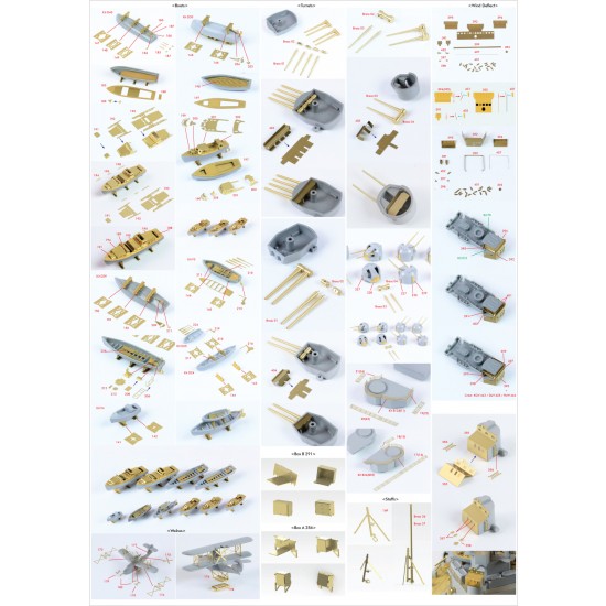 1/350 HMS Prince of Wales 1941 Detail-up set for Tamiya Prince of Wales kit 1/350 HMS Prince of Wales 1941 Detail-up set for Tamiya Prince of Wales kit