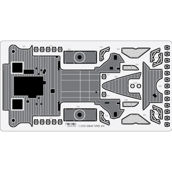 1/350 DKM Admiral Graf Spee Wooden Deck Set Type T for Trumpeter kit 1/350 DKM Admiral Graf Spee Wooden Deck Set Type T for Trumpeter kit