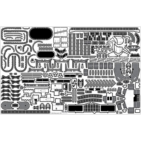 1/350 Bismarck 1941 Detail-Up Set for Revell 05040 kit 1/350 Bismarck 1941 Detail-Up Set for Revell 05040 kit