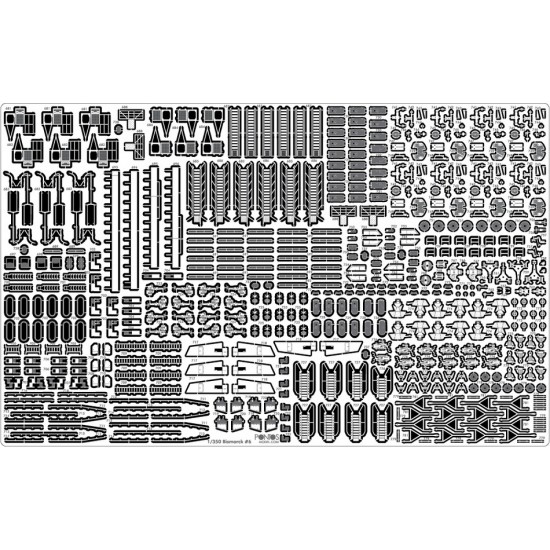 1/350 Bismarck 1941 Detail-Up Set for Revell 05040 kit 1/350 Bismarck 1941 Detail-Up Set for Revell 05040 kit
