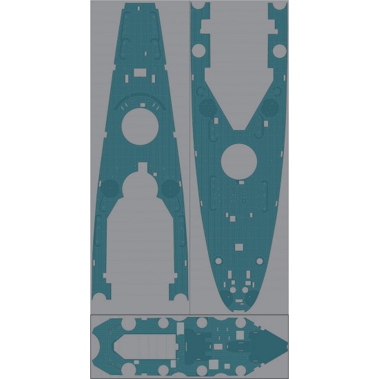 1/350 USS BB-55 North Carolina Wooden Deck Set Type 1 for Trumpeter kit 1/350 USS BB-55 North Carolina Wooden Deck Set Type 1 for Trumpeter kit