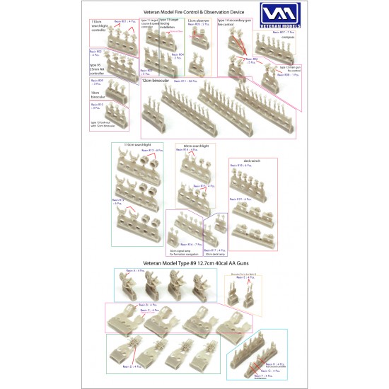 1/350 IJN Nagato 1941 Detail Up Set for Hasegawa kit #40024 1/350 IJN Nagato 1941 Detail Up Set for Hasegawa kit #40024