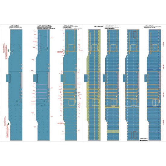 1/350 USS CV-9 Essex Wooden Deck set Type 1 1943 for Trumpeter kit 1/350 USS CV-9 Essex Wooden Deck set Type 1 1943 for Trumpeter kit
