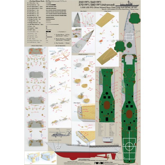 Academy 1/350 USS FFG-7 Oliver Hazard Perry Frigate Complete kit + Pontos Detail set Academy 1/350 USS FFG-7 Oliver Hazard Perry Frigate Complete kit + Pontos Detail set