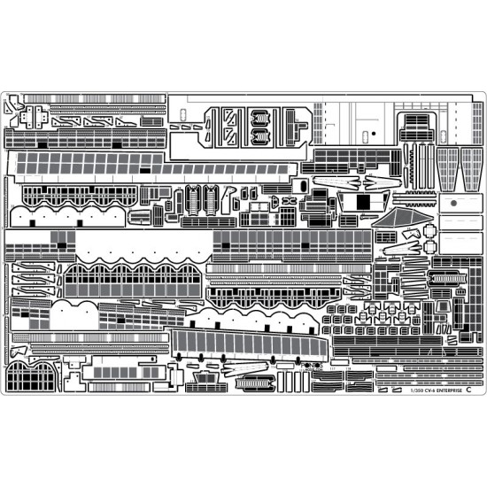1/350 USS CV-6 Enterprise 1942 Detail Set w/Blue Deck for Trumpeter/ILK #65302 1/350 USS CV-6 Enterprise 1942 Detail Set w/Blue Deck for Trumpeter/ILK #65302