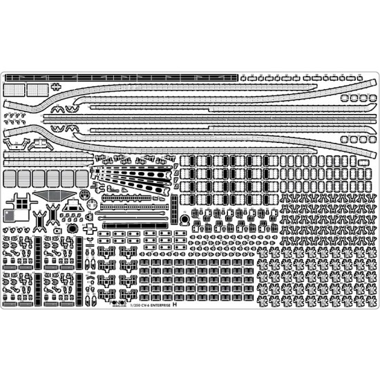 1/350 USS CV-6 Enterprise 1942 Detail Set w/Blue Deck for Trumpeter/ILK #65302 1/350 USS CV-6 Enterprise 1942 Detail Set w/Blue Deck for Trumpeter/ILK #65302