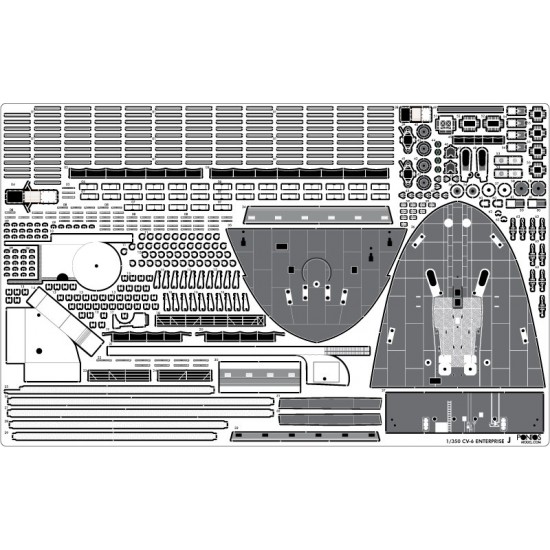 1/350 USS CV-6 Enterprise 1942 Detail Set w/Blue Deck for Trumpeter/ILK #65302 1/350 USS CV-6 Enterprise 1942 Detail Set w/Blue Deck for Trumpeter/ILK #65302
