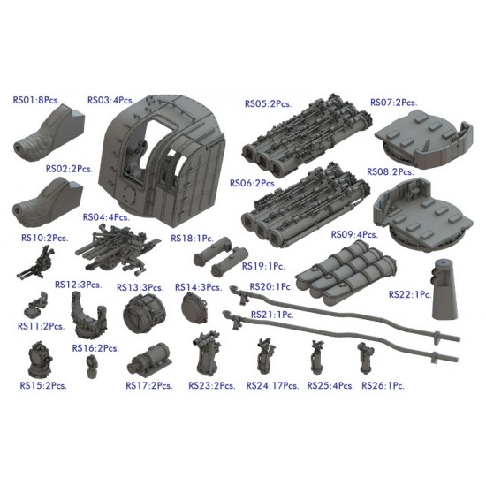 1/350 IJN Heavy Cruiser Mogami 1942 Detail-up Set for Tamiya kit #78023 1/350 IJN Heavy Cruiser Mogami 1942 Detail-up Set for Tamiya kit #78023