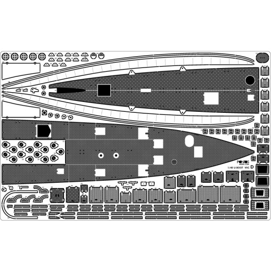 1/48 U-BOOT Type VII C Detail-up Set for Trumpeter VII C #06801 1/48 U-BOOT Type VII C Detail-up Set for Trumpeter VII C #06801