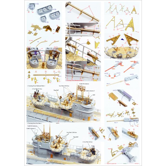 1/72 U-Boat Type IX C Detail up Set for Revell kit #05114 1/72 U-Boat Type IX C Detail up Set for Revell kit #05114