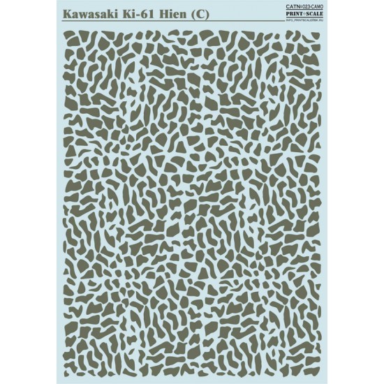 1/72 Wet Decals - Kawasaki Ki-61 Hien Camo (C) 1/72 Wet Decals - Kawasaki Ki-61 Hien Camo (C)