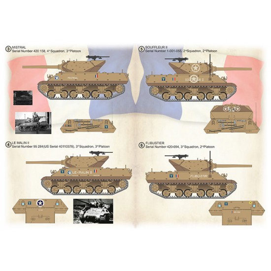 Decals for 1/35 M10 Tank Destroyer of the Regiment Blinde de Fusiliers-Marines