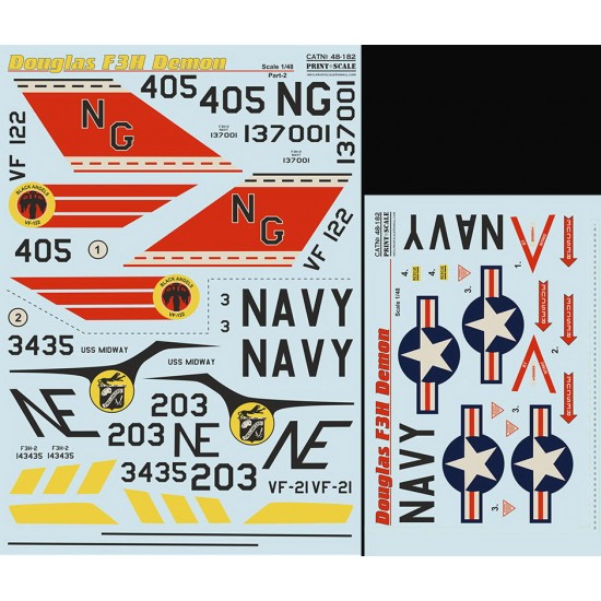 Decals for 1/48 Douglas F3F Demon Part 2 Decals for 1/48 Douglas F3F Demon Part 2
