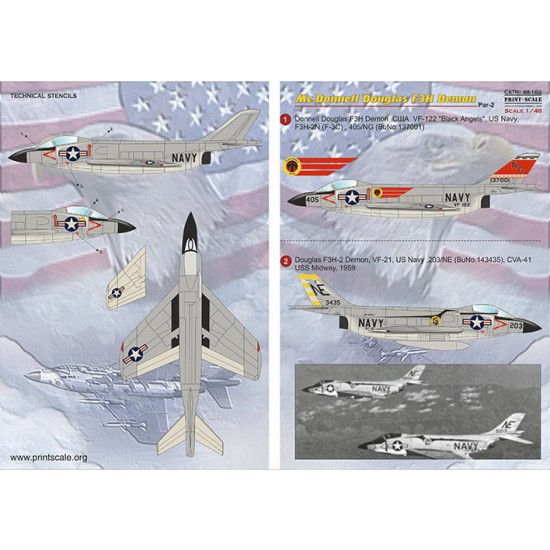 Decals for 1/48 Douglas F3F Demon Part 2 Decals for 1/48 Douglas F3F Demon Part 2