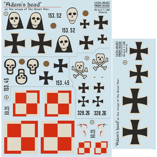 Decal for 1/48 Adams Head on the Wings of the Great War Part. 2