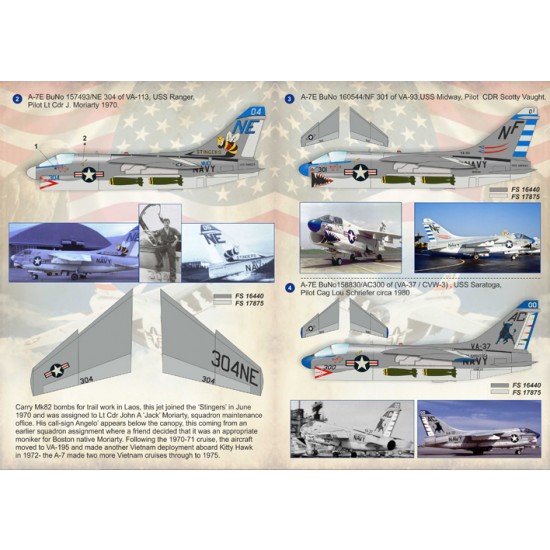 1/72 Wet Decals - US Navy Vought A-7 Corsair II Part 2 1/72 Wet Decals - US Navy Vought A-7 Corsair II Part 2