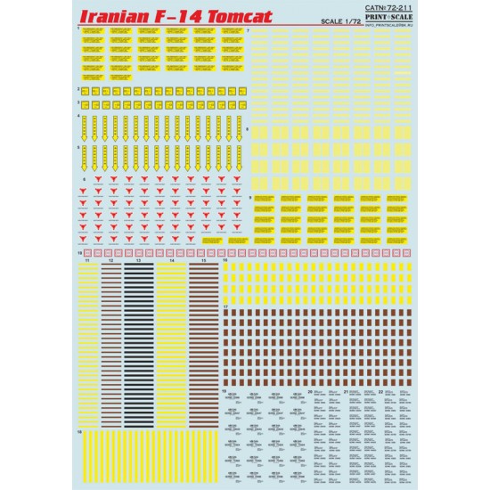 1/72 Wet Decals - Iranian Grumman F-14 Tomcat 1/72 Wet Decals - Iranian Grumman F-14 Tomcat