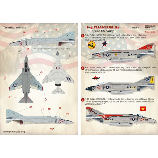 1/72 F4 Phantom IIs Decals (Part 1)