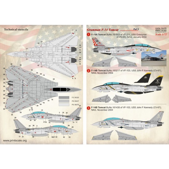 1/72 Grumman F-14 Tomcat Decals (Part 2) 1/72 Grumman F-14 Tomcat Decals (Part 2)